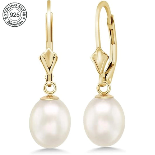 925 Silver, Freshwater Pearl Earrings, Women's Earrings for Girls, Fashion, Luxury, Daily Wear, Dating, Celebration, Gift for Mo